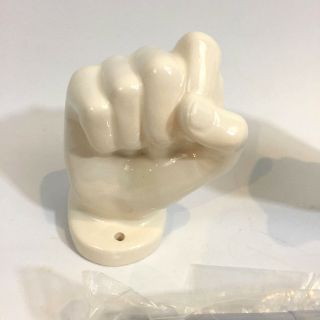 Vintage Pop Art NANCY FUNK Porcelain Hands toilet paper holder Towel Bar 3