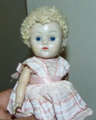 Vintage Ginny Doll Painted Lash Floral Tagged Outfit Strung Crib Crowd