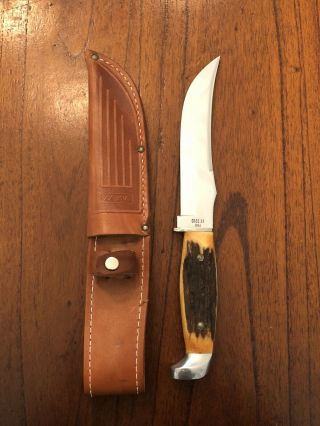 Vintage Case Xx 523 - 6 1965 - 80 Stag Hunting Knife With Sheath