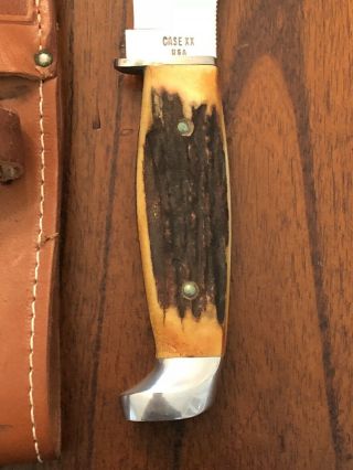 Vintage Case XX 523 - 6 1965 - 80 Stag Hunting Knife With Sheath 3