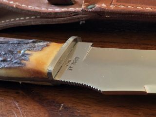 Vintage Case XX 523 - 6 1965 - 80 Stag Hunting Knife With Sheath 4