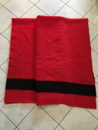 EARLY ' s Witney Point Pure Wool Blanket 5 Point Vintage Made In England Red 2