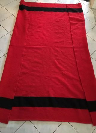 EARLY ' s Witney Point Pure Wool Blanket 5 Point Vintage Made In England Red 3