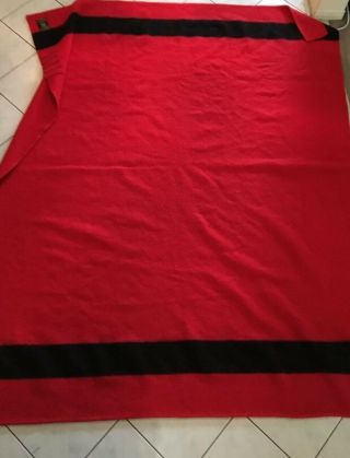 EARLY ' s Witney Point Pure Wool Blanket 5 Point Vintage Made In England Red 7