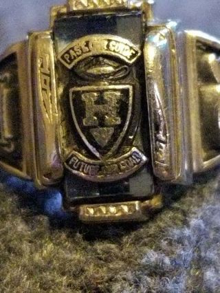 1973 10k White Gold Class Ring Size 4.  75
