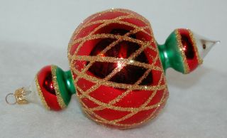 RET Vintage Radko JUMBO SPINTOP Christmas Ornament 93 - 302 - 1 2