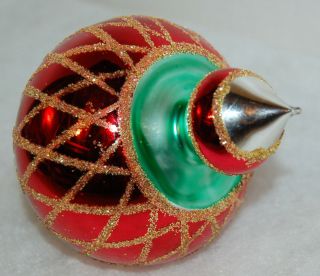 RET Vintage Radko JUMBO SPINTOP Christmas Ornament 93 - 302 - 1 3