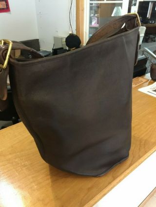 Coach Extra Large Brown Leather Bucket Shoulder Bag 300 - 9036 Vintage