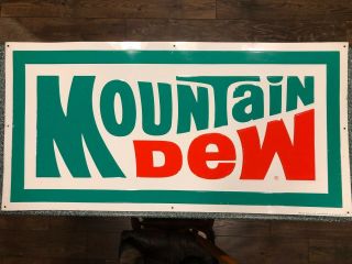 Mountain Dew Sign Rare Htf 1982 Vintage Low Starting Price A,  Embossed 36x18 A,