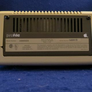 Vintage Apple ProFile A9M0005 Hard Drive - 7