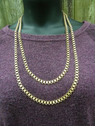 Vintage Napier 1/20th 12kt Gold Filled Box Chain Necklace 85 Grams
