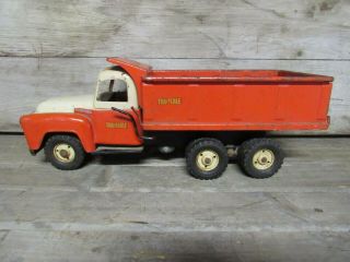 Vintage Tru - Scale International Dump Truck Orange And White