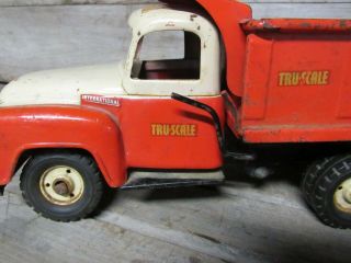 Vintage Tru - Scale International Dump Truck Orange and White 5