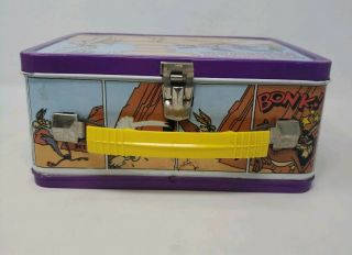 RARE VINTAGE THE ROAD RUNNER WARNER BROS TIN METAL LUNCHBOX LUNCH BOX 1970 ' S 8