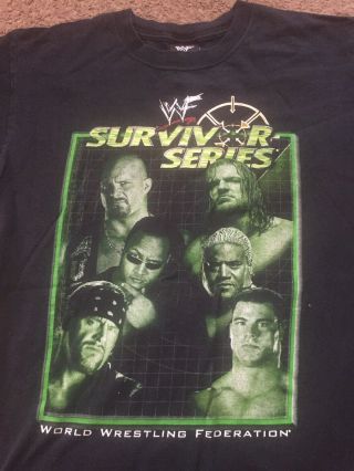 Rare Vtg Official Wwf Survivor Series 2000 Ppv Wrestling Shirt Wwe Wcw Ecw 90s