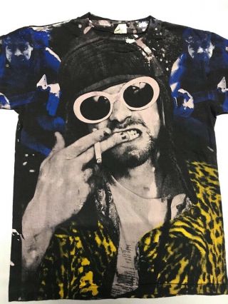 KURT COBAIN NIRVANA t - shirt SIZE M 19.  5/27 3