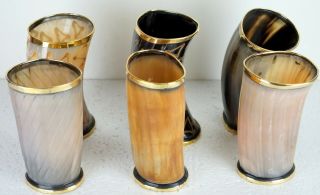 Set Of 6 Viking Designer Drinking Horn Mug Cup For Other Vintage Beer Drink