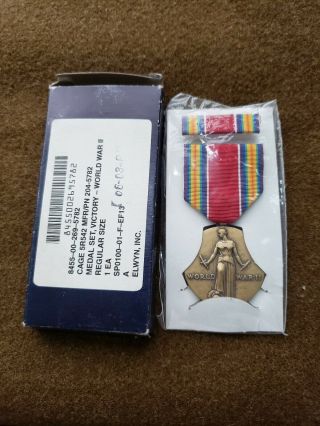 Wwii Us Army Navy Marine Corps Victory Campaign Medal Ribbon Set