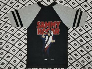 Vintage Sammy Hagar T Shirt 1983 Concert Tour,  50/50,  Raglan,  Tag Size Sm