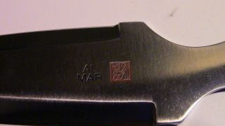Vintage Al Mar 7003 Wild Hair comb knife,  sheath,  file,  box,  and paperwork 6