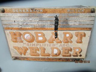 Vintage Hobart portable welder,  Wisconsin model TF motor 2