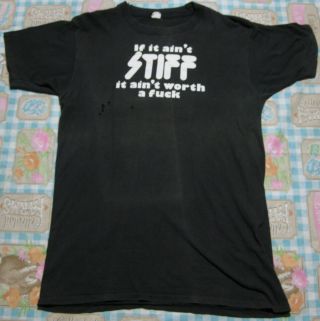 Vtg 70s? Stiff Records T Shirt Punk Motorhead The Damned Pogues Ian Dury Madness