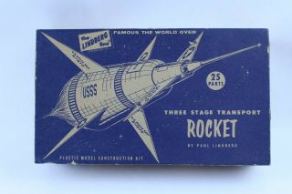 Vintage Lindberg Three Stage Transport Rocket Model Kit