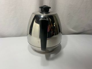 Vintage Saladmaster Coffee Pot Salad Master Black & Chrome Metal 10 Cup Carafe 3