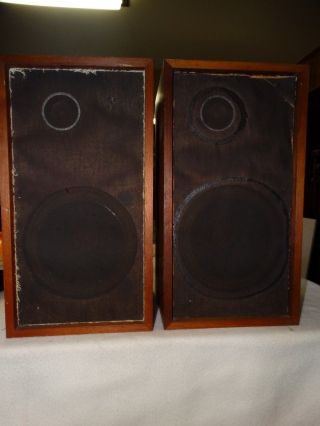 PAIR VINTAGE TWO - WAY KLH 6 EARLY VERSION MODEL SIX SPEAKERS BY HENRY KLOSS 2