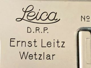 Vintage 1937 lllA Leica Leitz Wetzlar Rangefinder DRP Summar f 5cm 1.  2 Lens 2