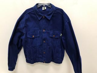 Vintage Cross Colours Denim Bright Blue Jacket Great Looking Size 3 Vintage A1