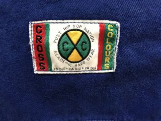 Vintage Cross Colours Denim Bright Blue Jacket Great Looking Size 3 Vintage A1 5