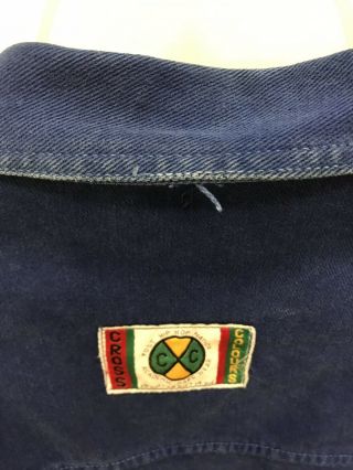 Vintage Cross Colours Denim Bright Blue Jacket Great Looking Size 3 Vintage A1 7