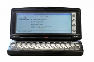 Hp 660lx Palmtop Pc Color Micro Handheld Laptop,  Ac Adapter Windows Ce Vintage