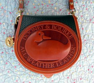 Vintage Dooney and Bourke Big Duck Shoulder Bag NWT Fir Green 12