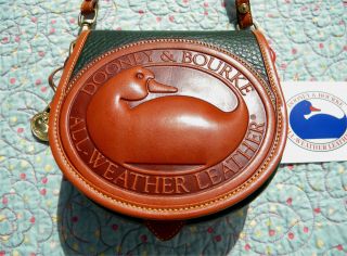 Vintage Dooney And Bourke Big Duck Shoulder Bag Nwt Fir Green