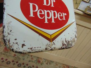 VINTAGE Dr.  PEPPER HOT OR COLD METAL THERMOMETER Advertising Tin Sign 4