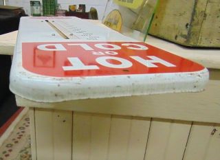 VINTAGE Dr.  PEPPER HOT OR COLD METAL THERMOMETER Advertising Tin Sign 6