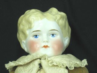 Antique Eric 1870s Dressed Porcelain/china Head Arms Legs Soft Body 15 " Doll