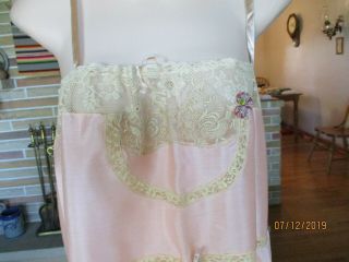 Fabulous 1920 ' s pink silk w/lace Teddy undergarment never worn 2
