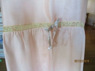 Fabulous 1920 ' s pink silk w/lace Teddy undergarment never worn 3