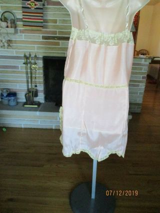 Fabulous 1920 ' s pink silk w/lace Teddy undergarment never worn 4