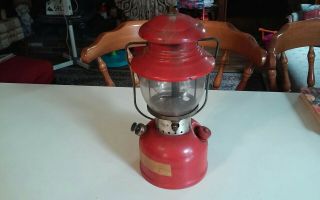 Vintage 200A Coleman Red Lantern 3/56 3