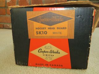 Cooper Weeks SK 10 Vintage Hockey Helmet 1960s Canada Canadian Head guard boxed 4