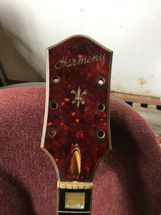 Vintage 1960 ' s Harmony H - 75 Guitar Neck 2