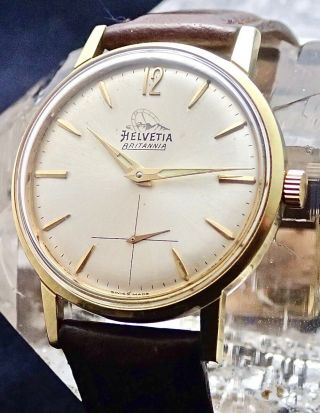 HELVETIA BRITTANIA Calibre 360 Gents Wristwatch circa 1950/60`s Well 3