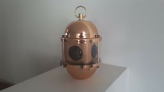 Vintage Mid - Century Rare Rose Gold Swiss Beacon Rotating Color Lamp Made In Usa