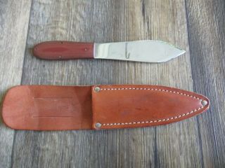 Case Xx Throwing Knife With Leather Sheath Rare Vtg