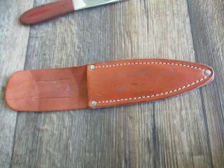 CASE XX THROWING KNIFE WITH LEATHER SHEATH RARE VTG 2
