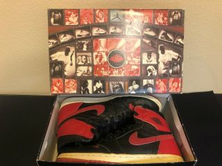 Nike Air Jordan 1 Retro 1994 Black x Red Bred Vintage Size 8.  5 6